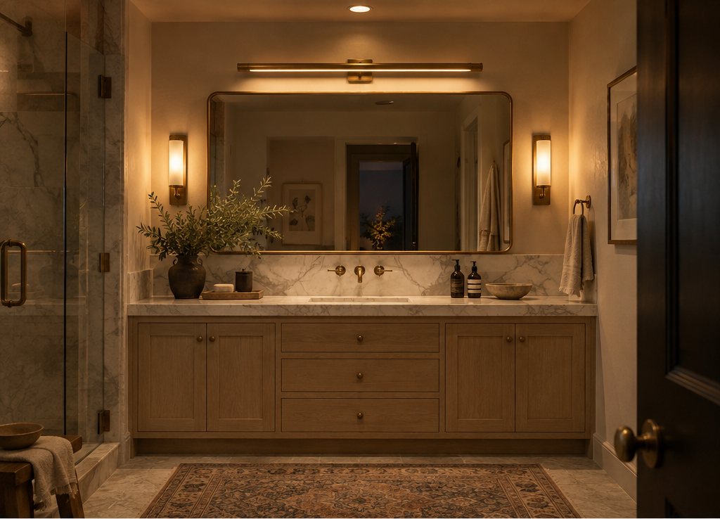Bathroom Vanity Lighting Ideas: Over the Mirror, Beside It & Beyond