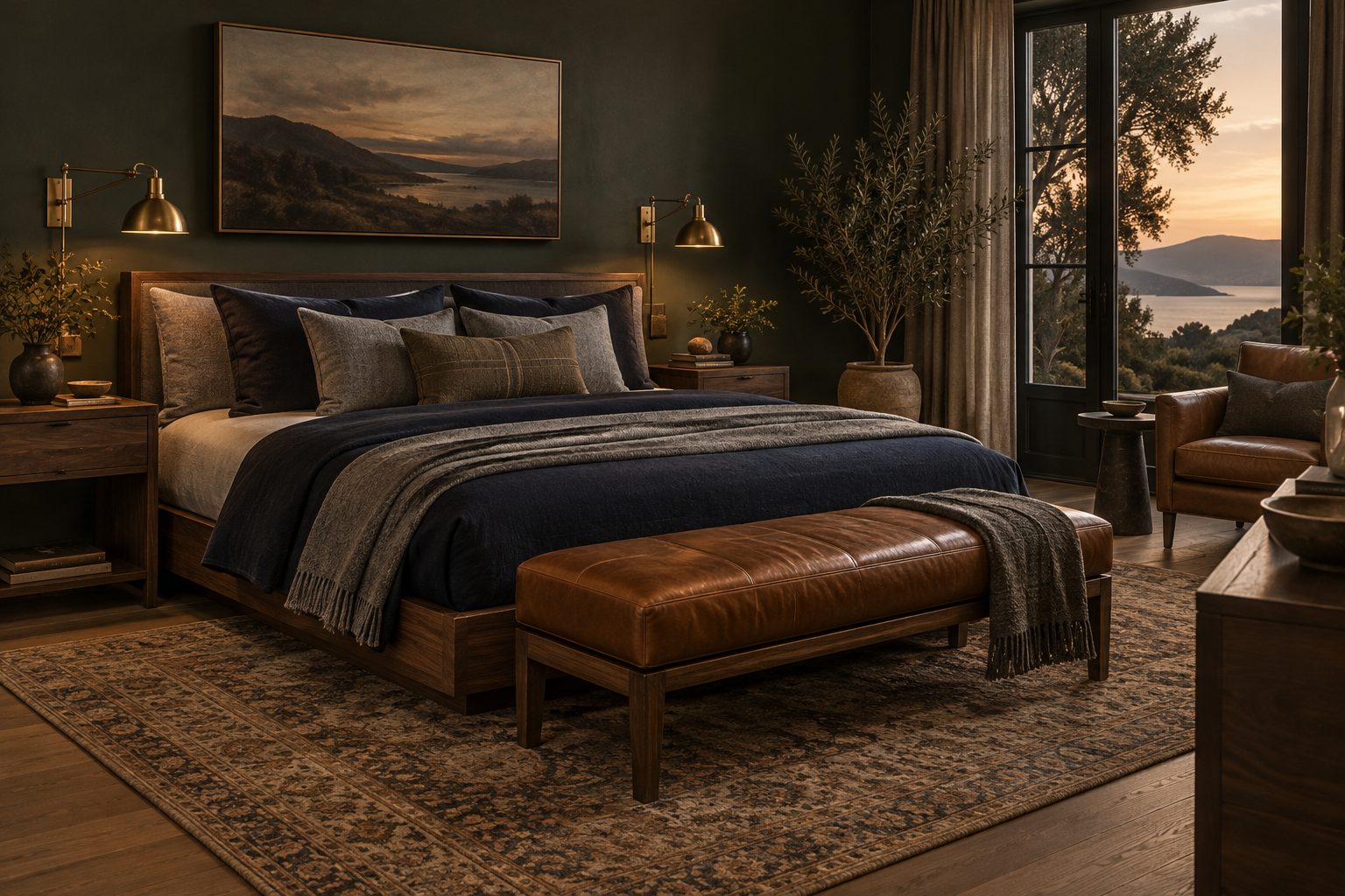 Masculine Interior Design: Bedroom Ideas, Colors and Materials